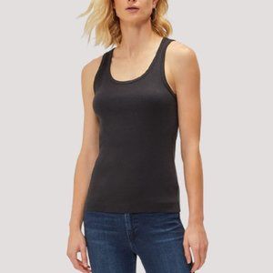 NWT Anthropologie Three Dots Knit Rocker Tank, Black XS